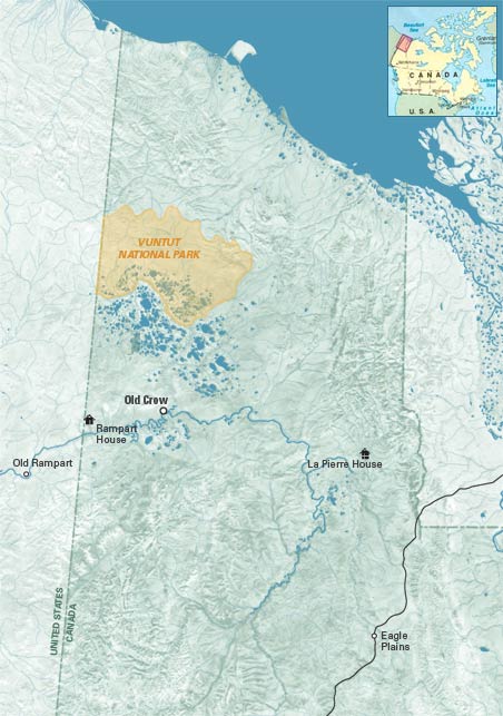 Map of the Vuntut Gwitchin region, in the north Yukon.